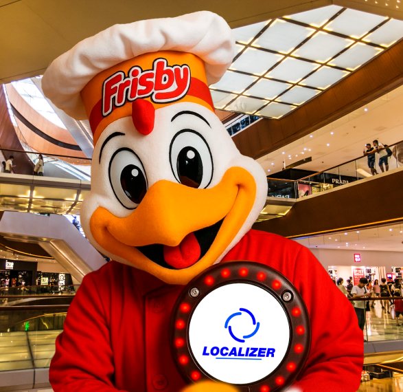 Frisby con el localizador